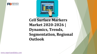 Cell Surface Markers Market 2020-2026 | Dynamics, Trends, Segmentation, Regional Outlook