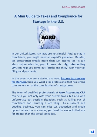 A Mini Guide to Taxes and Compliance for Startups in the U.S.