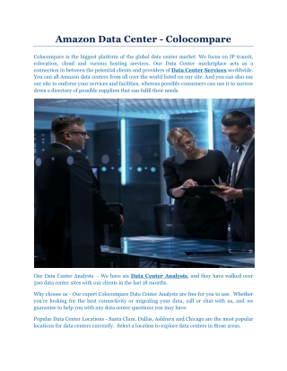 Amazon Data Center - Colocompare