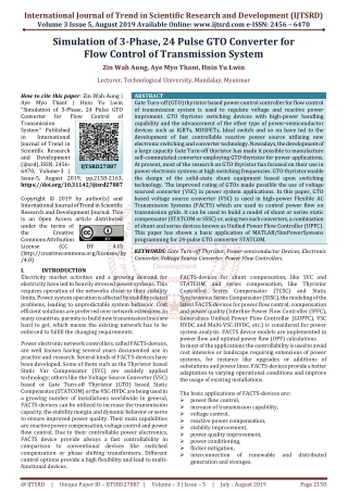 Simulation of 3 Phase, 24 Pulse GTO Converter for Flow Control of Transmission System