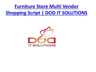 Furniture Store Multi Vendor Shopping Script | DOD IT SOLUTIONS