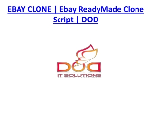 EBAY CLONE | Ebay ReadyMade Clone Script | DOD