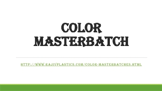 Color Masterbatch