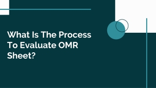 What is the process to evaluate omr sheet?