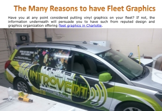 The Many Reasons to have Fleet Graphics