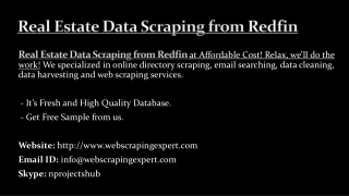 Real Estate Data Scraping from Redfin