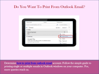 Do You Want To Print From Outlook Email?