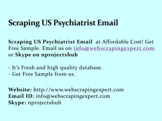 Scraping US Psychiatrist Email