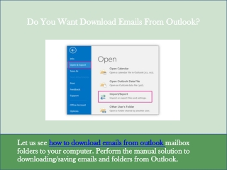 Do You Want Download Emails From Outlook?