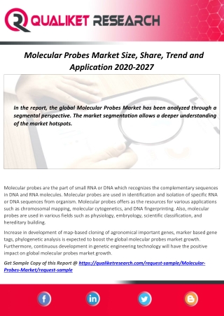 Overview and Segmentation of global Molecular Probes Market 2020-2027