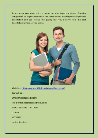 Best Dissertation Writing Service -|( British Dissertation Editors.co.uk )