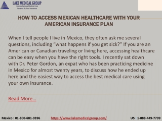 How to Access Mexican Healthcare with Your American Insurance Plan