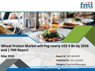 Wheat Protein Growth (CAGR of 5 %), Trends, Size, Share by 2026 | FMI Report