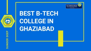 Top B.Tech Colleges in Ghaziabad | Sunderdeep Group of Institutions