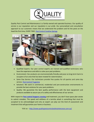 Pest Control Caroline Springs specialist