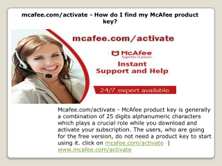 mcafee.com/activate - How do I find my McAfee product key?