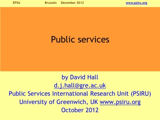 Public services