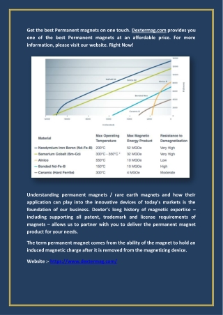 Permanent magnets - Dextermag.com