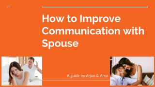 How to Improve Communication with Spouse