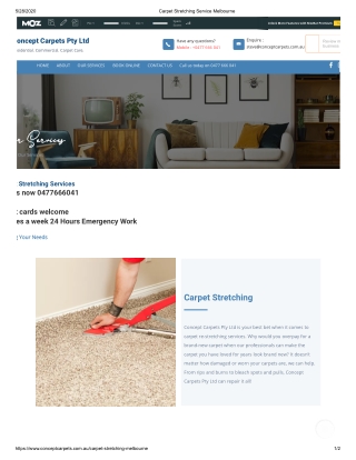 Best Carpet stretching in Melbourne | Concept Carpets