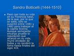 Sandro Botticelli 1444-1510