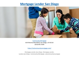 Mortgage Lender San Diego