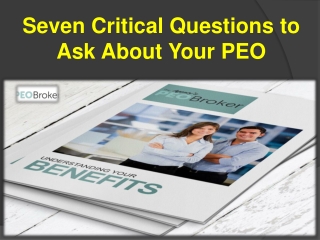 Seven Critical Questions to Ask About Your PEO