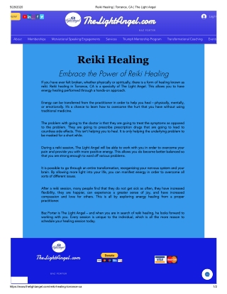 The Light Angel offers Reiki Soul Healing in Torrance, CA