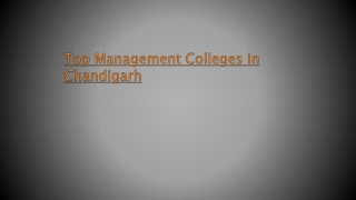 Top Management Colleges In Chandigarh