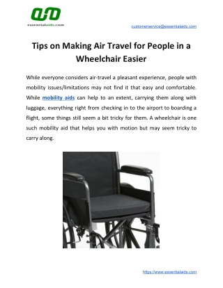 Tips on Making Air Travel for People in a Wheelchair Easier