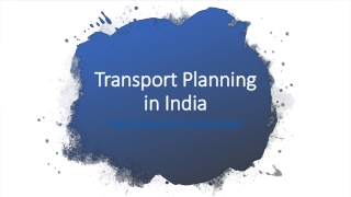 Transport Planning in India