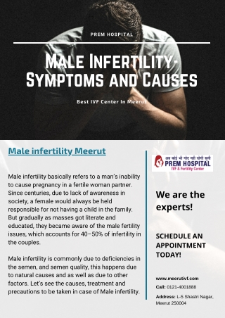 Male Infertility- Symptoms and Causes