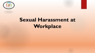 Sexual Harassment at Workplace