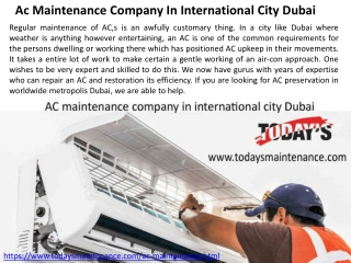 AC Maintenance Services In Dubai