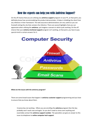 How the experts can help you with Antivirus Support?