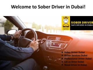 Safe Driver Services - Designed To Bring Convenience