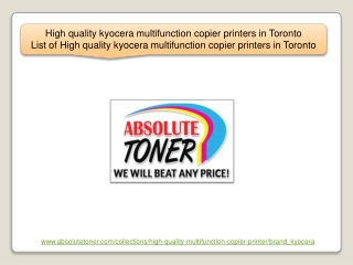 High quality kyocera multifunction copier printers in Toronto