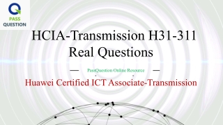 HCIA-Transmission H31-311 Training Material