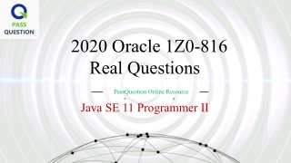 Java SE 11 Programmer II 1Z0-816 Exam Questions