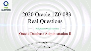 Oracle Database Administration II 1Z0-083 Exam Questions