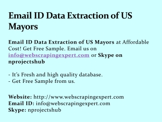 Email ID Data Extraction of US Mayors