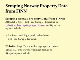 Scraping Norway Property Data from FINN