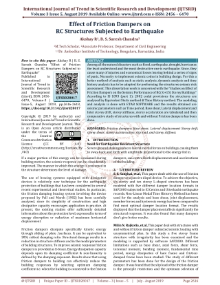 Effect of Friction Dampers on RC Structures Subjected to Earthquake