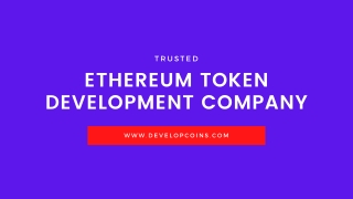 Trusted Ethereum Token Development Company