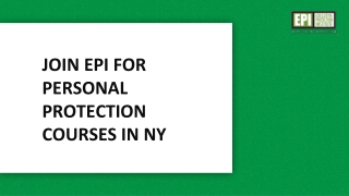 Join EPI for personal protection courses in NY