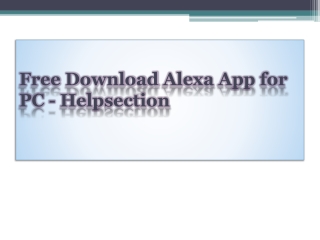 Free Download Alexa App for PC - Helpsection