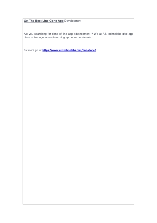 Get The Best Line Clone App Development