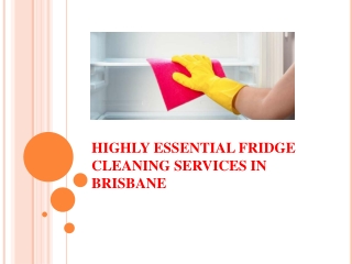 Highly Essential Fridge Cleaning Services in Brisbane