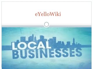 eYelloWiki - Business Listings