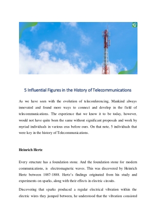 5 Influential Figures in the History of Telecommunications